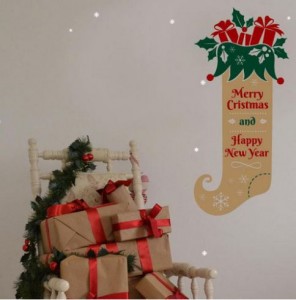 Vinilo Deorativo Calcetin Navidad