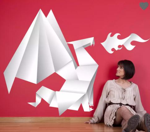 vinilo-decorativo-dragon-de-origami