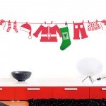 Vinilo para la Navidad : Para colgar el calcetín de Papá Noel