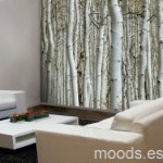 Vinilo decorativo “Arboles Blancos” para la sala