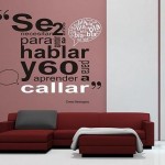 Vinilo decorativo con una frase célebre de Hemingway