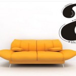 Hermoso vinilo decorativo que se asemeja a un diseño tipográfico