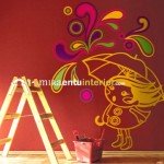 Vinilo decorativo con arabescos que se superponen