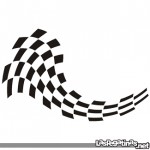 Bandera Racing adhesiva