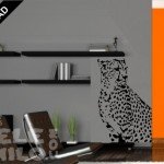 Un felino en vinilo decorativo