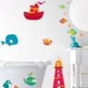 vinilo decorativo baño infantil