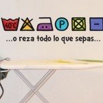 Curioso vinilo para el rincón de la tabla de planchar