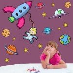 Un vinilo decorativo para niños y niñas astronautas