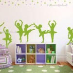 Vinilo Decorativo con figuras de niñas bailando ballet