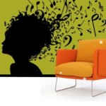 Un diseño adhesivo que no le falta nada: Silueta musical