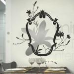 Vinilo Decorativo Marco Floral