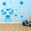 Vinilo Decorativo Perro con estrellas