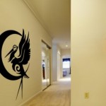 vinilo decorativo luna pajaro