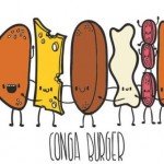 Conga Burger, un vinilo decorativo muy divertido