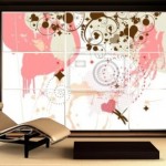 VInilo Decorativo Fondo de flores