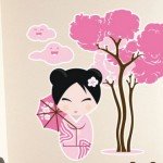 Vinilo Decorativo con figura japonesa