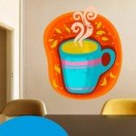 Vinilo Decorativo con una deliciosa taza de café