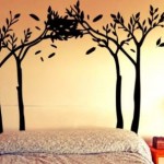 Original cabecero de cama lleno de naturaleza