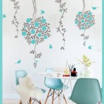 Hermoso vinilo decorativo floral