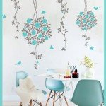 Hermoso vinilo decorativo floral