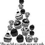Hermoso árbol de Navidad de cupcakes
