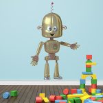 Vinilo de robot, simpática decoración infantil